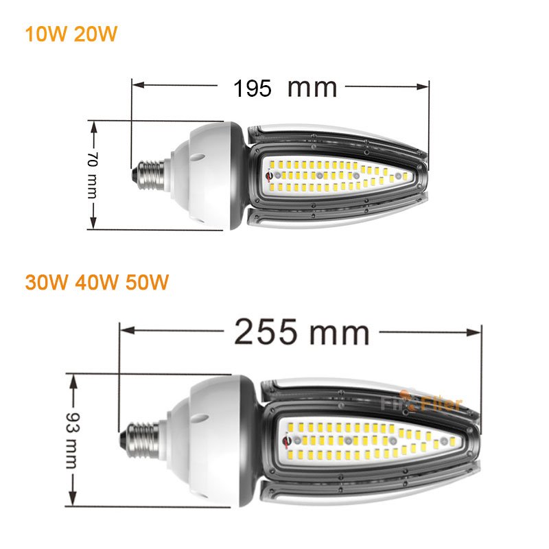 IP65 LED Corn Bulb Size