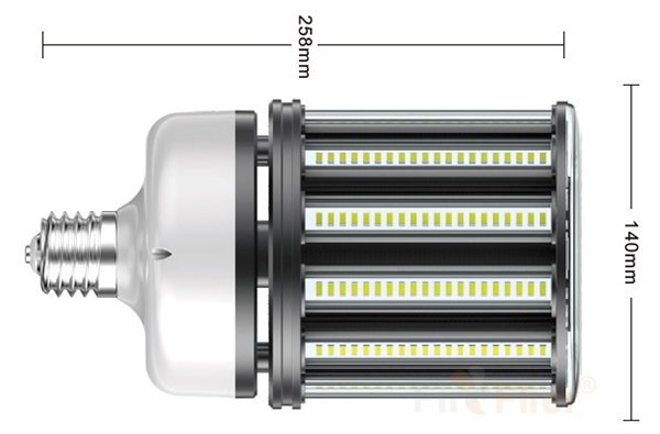 non flickering LED Corn Bulb 100W Size